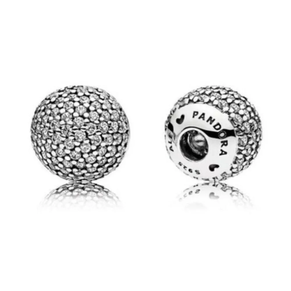 ✅Pandora Women's Silver Bangle with Cubic Zirconia S925 Round Bracelet